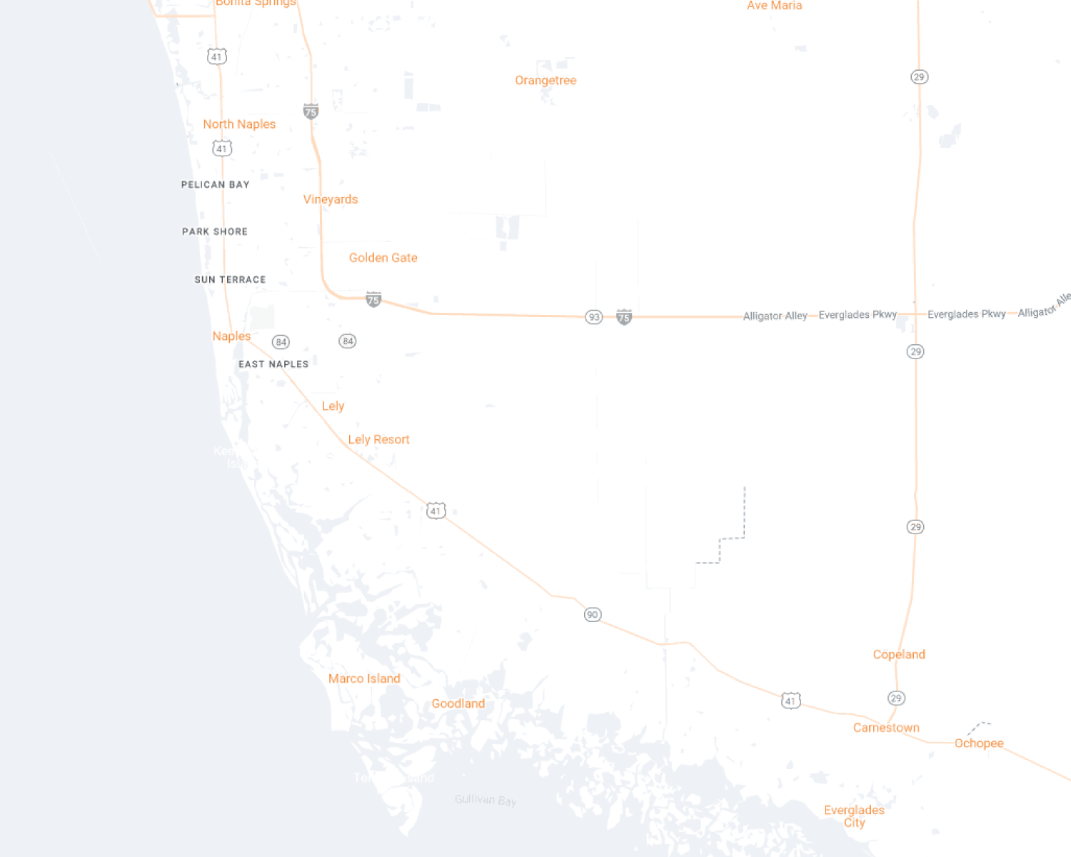 Southwest Florida Maid Brigade Desktop Map