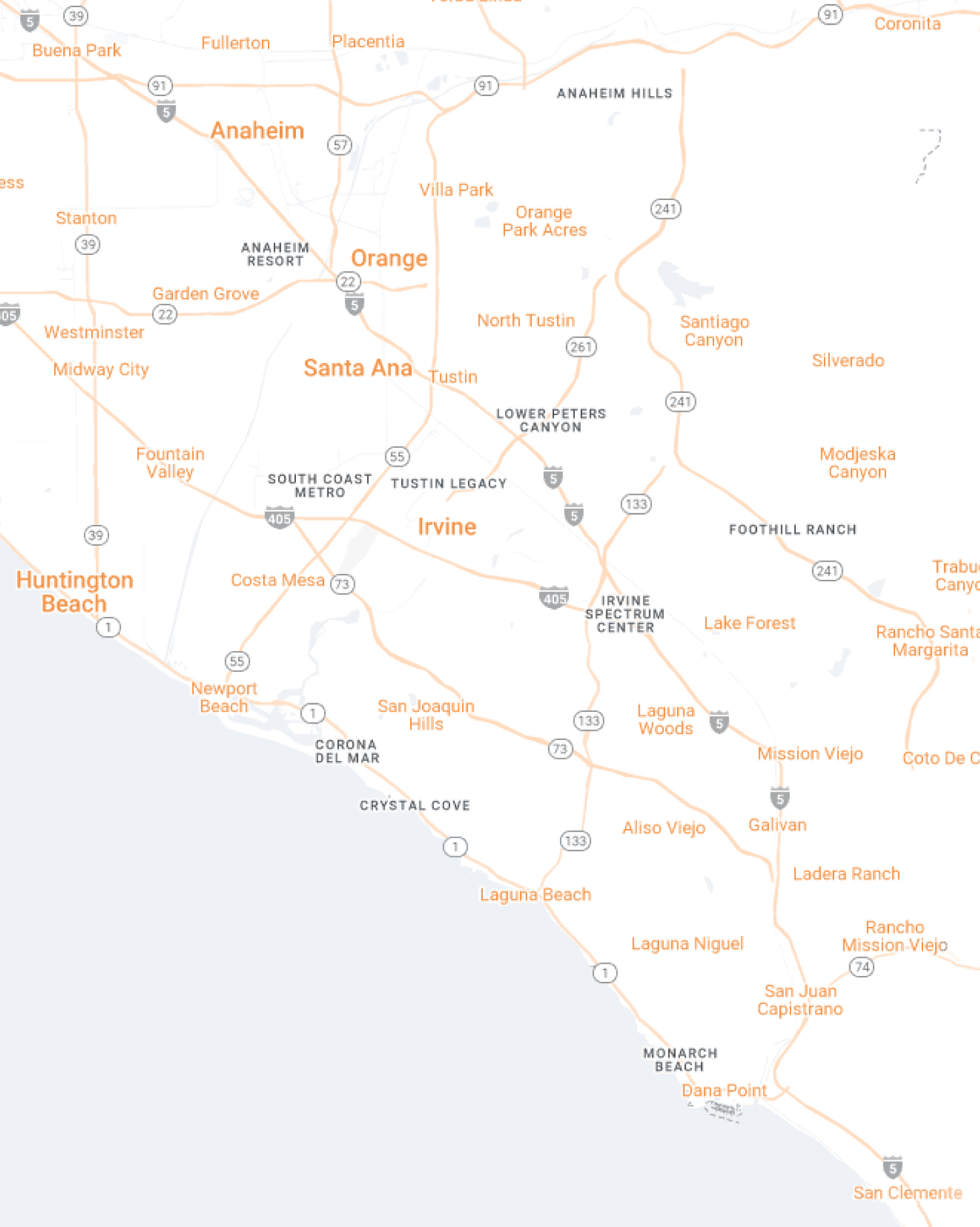 Orange County Mobile Map View