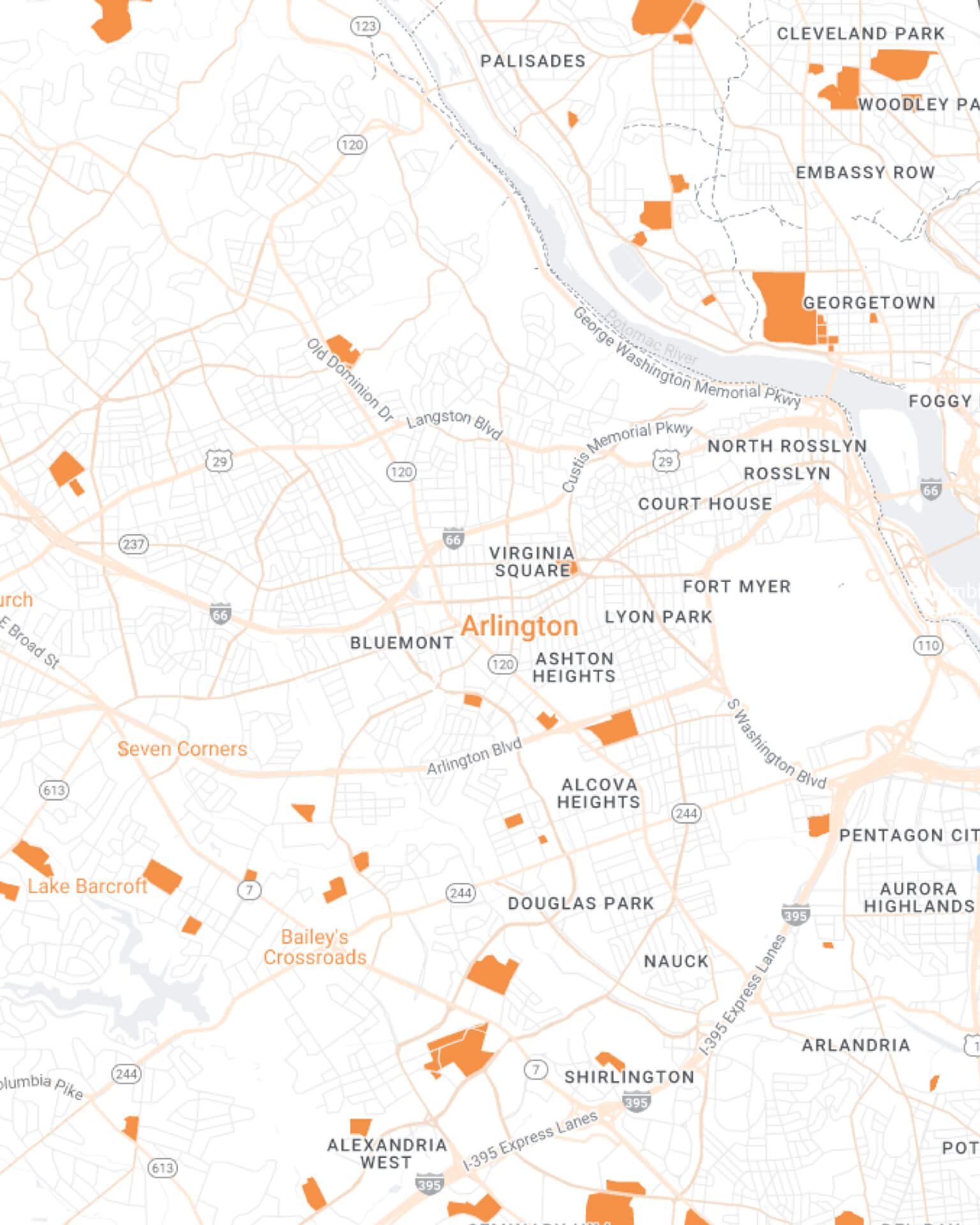 Arlington Maid Brigade Mobile Map