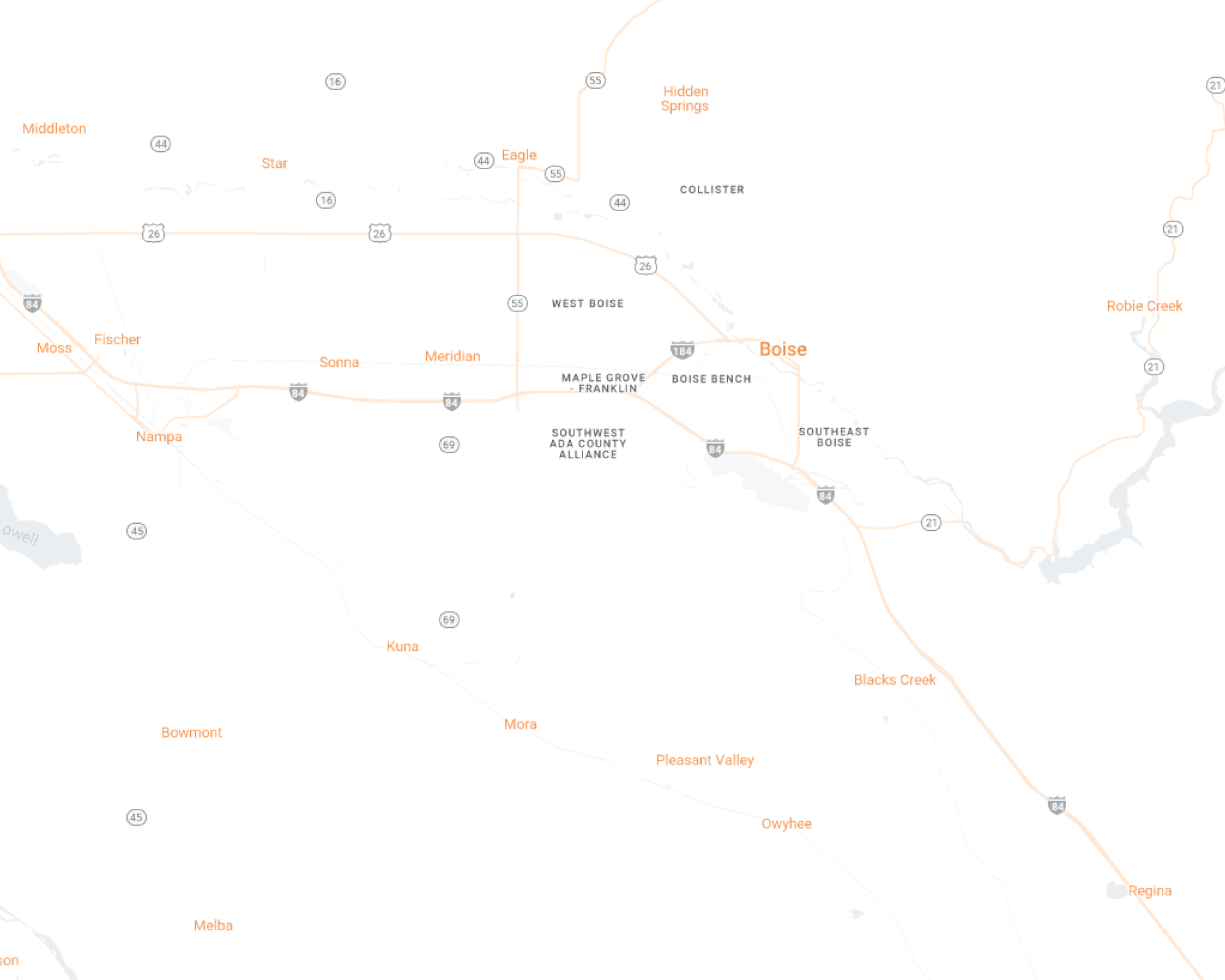 Boise Maid Brigade Desktop Map