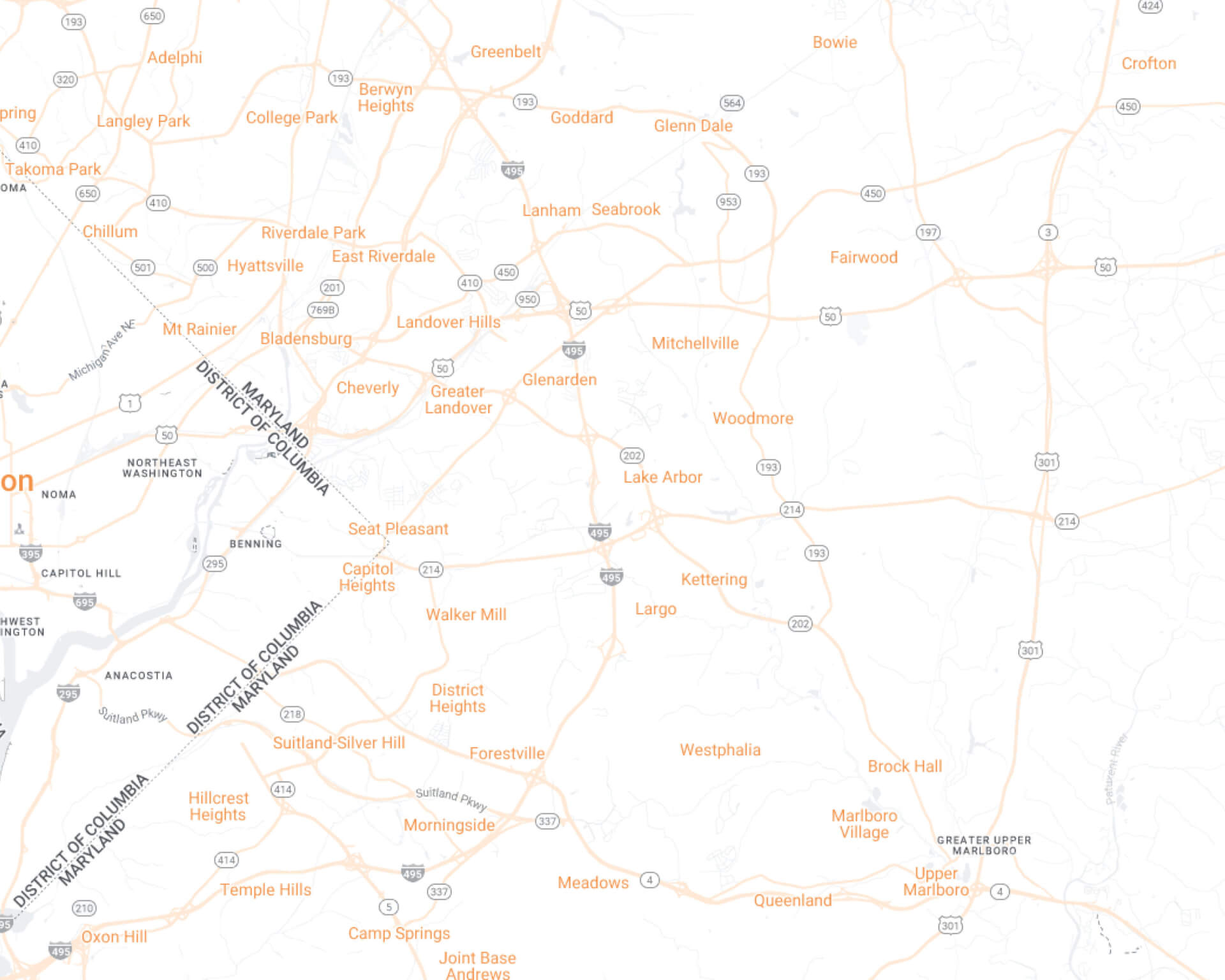 Capital Region Maid Brigade Desktop Map