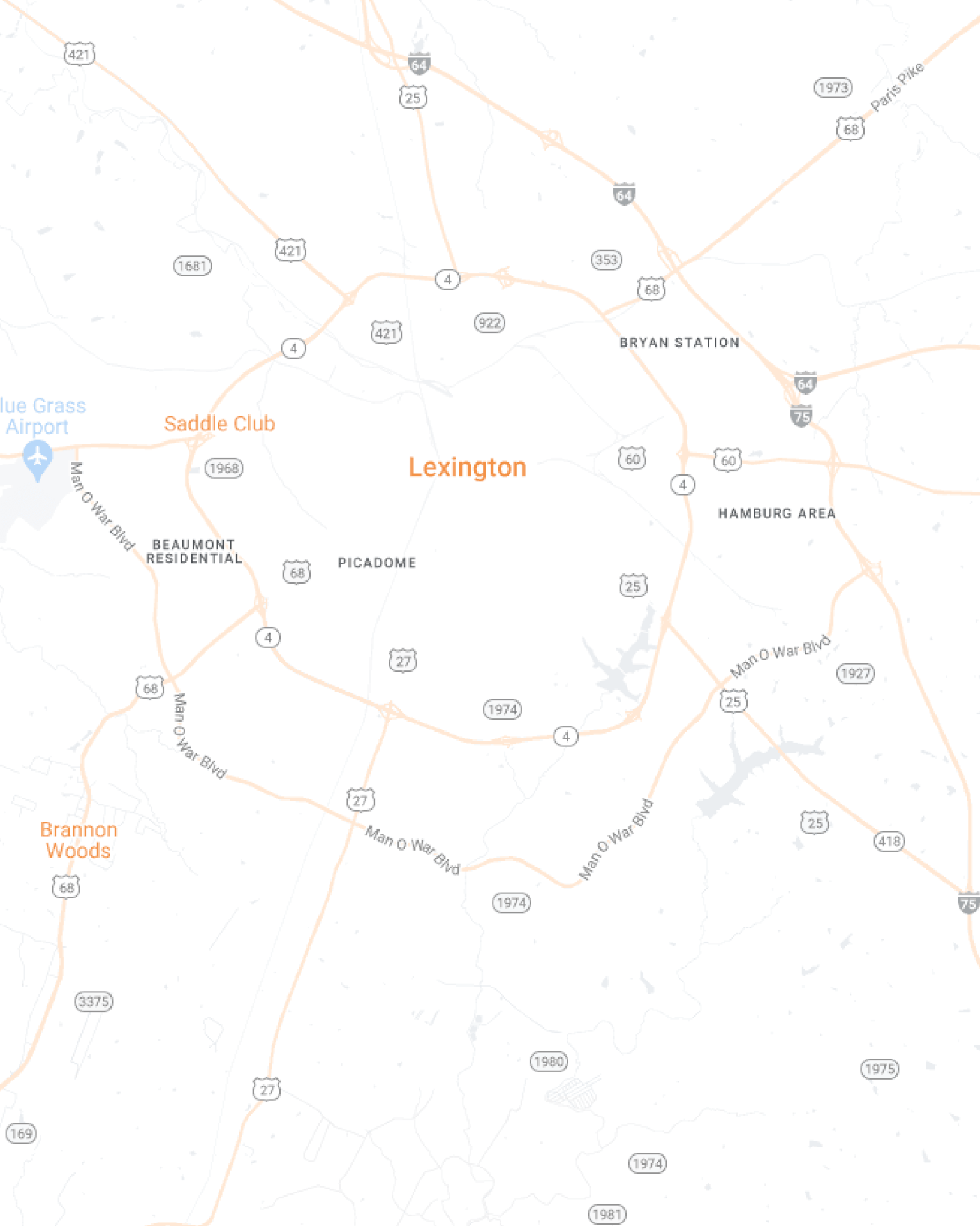 Lexington Maid Brigade Mobile Map