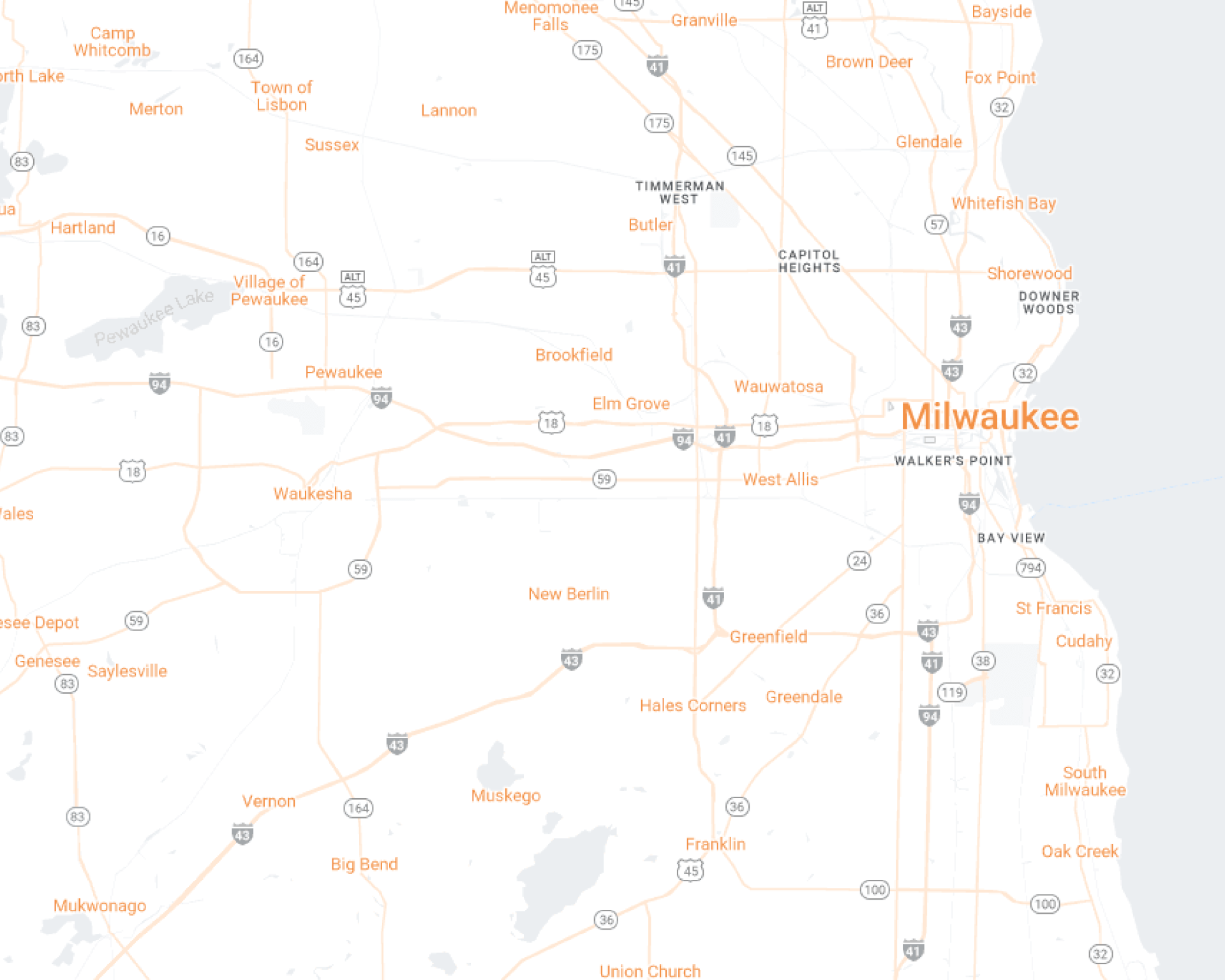 Milwaukee Maid Brigade Desktop Map