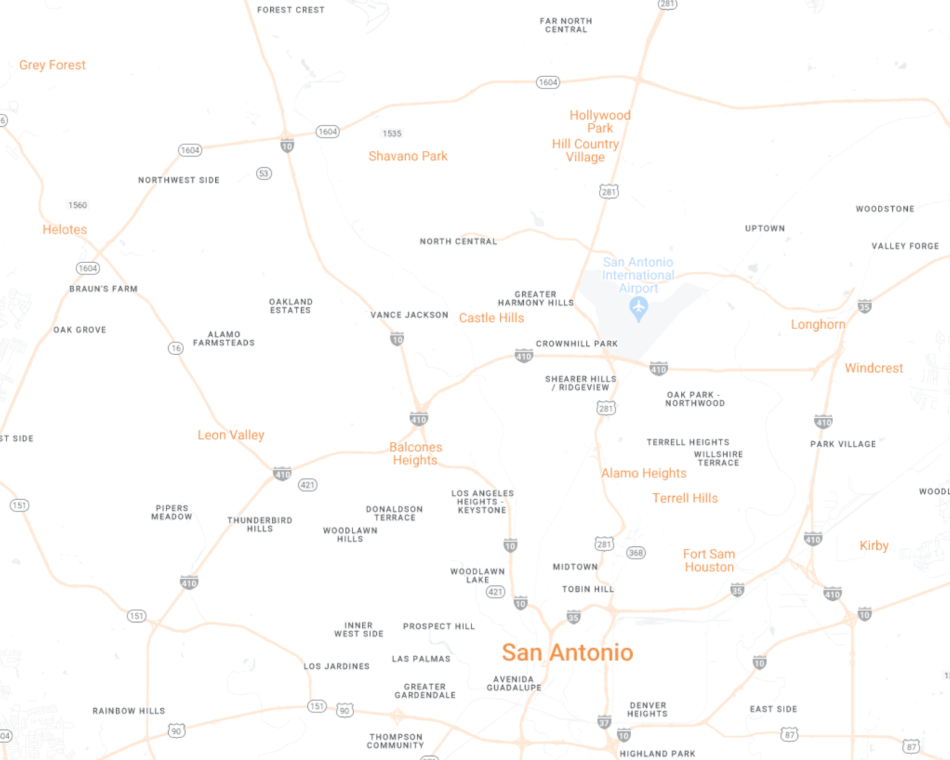 San Antonio Maid Brigade Desktop Map