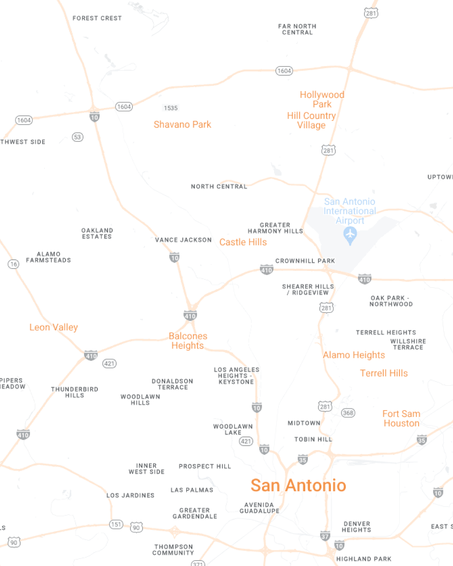 San Antonio Maid Brigade Mobile Map