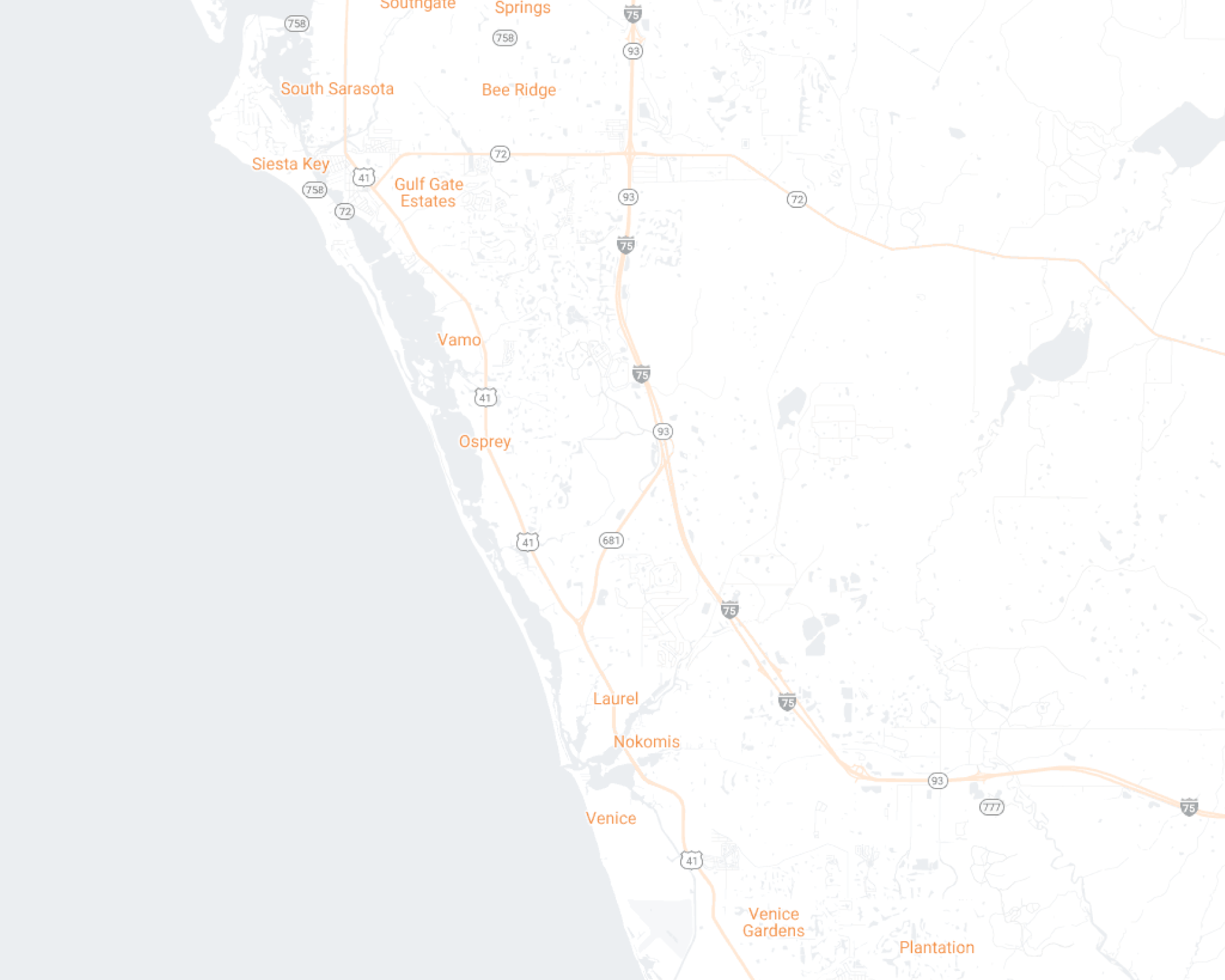 Sarasota-Manatee Maid Brigade Desktop Map