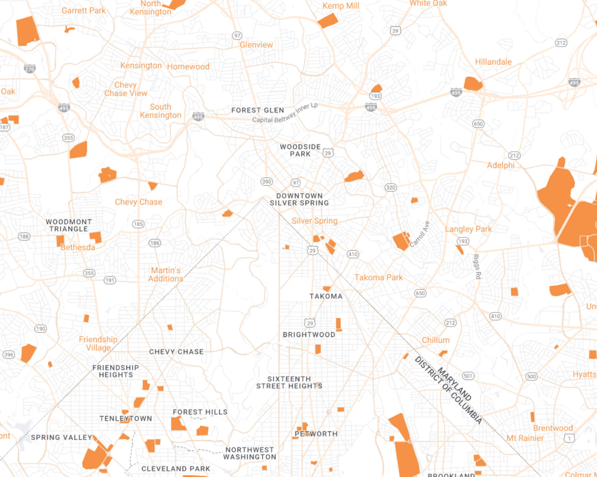 Silver Spring Maid Brigade Desktop Map