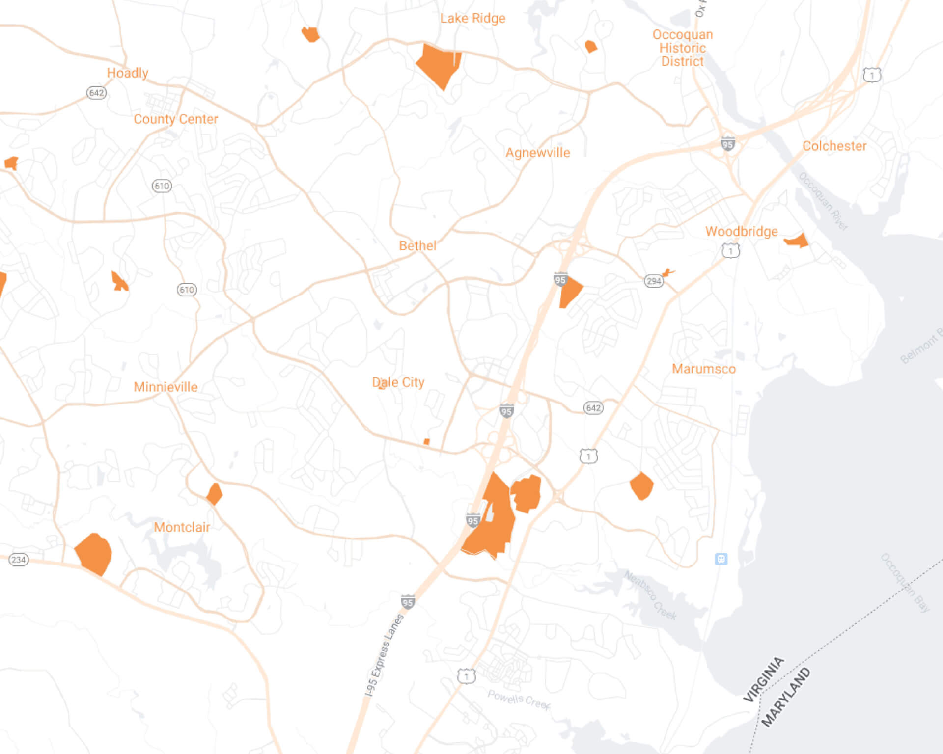 Woodbridge Maid Brigade Desktop Map