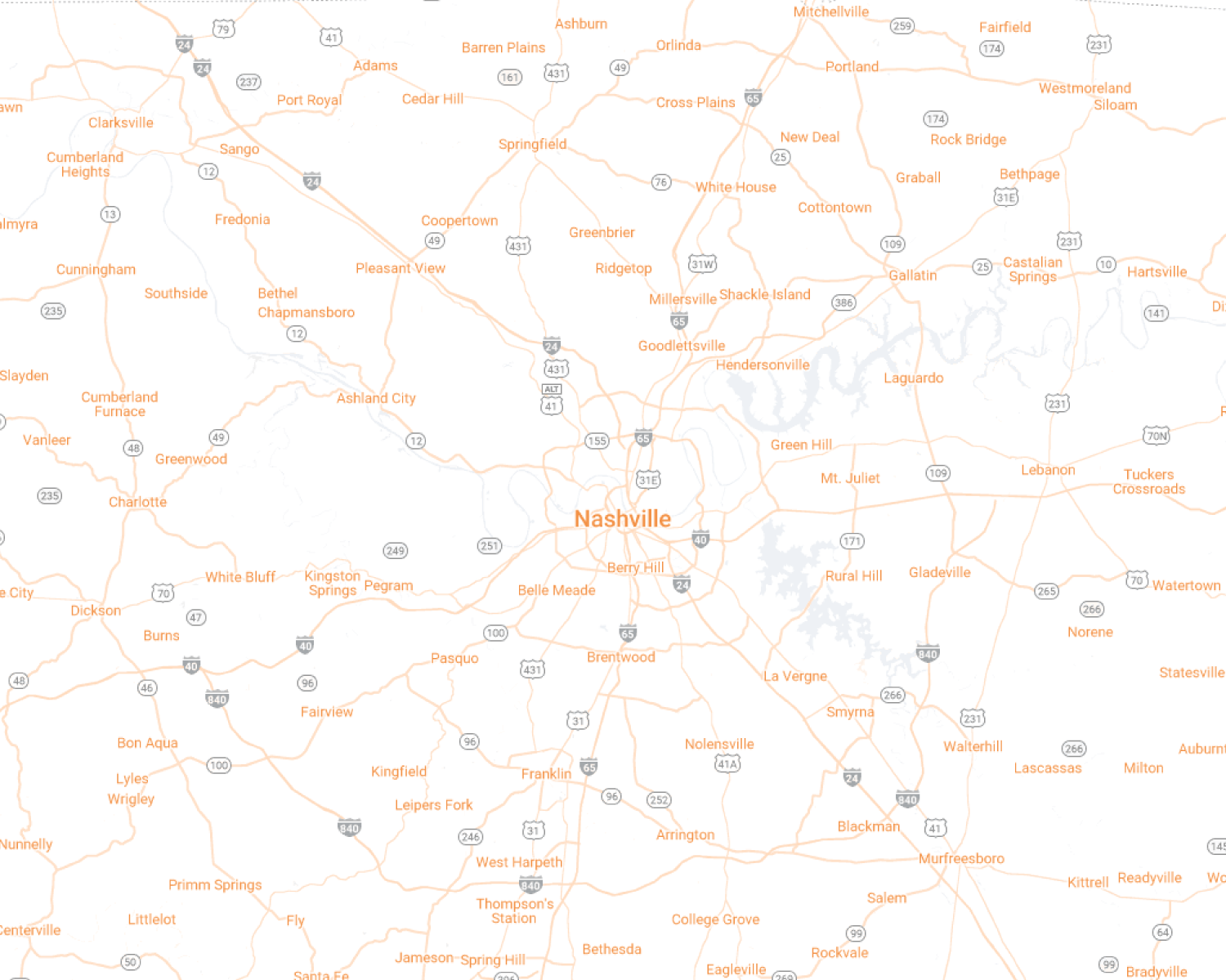 Nashville Map Desktop