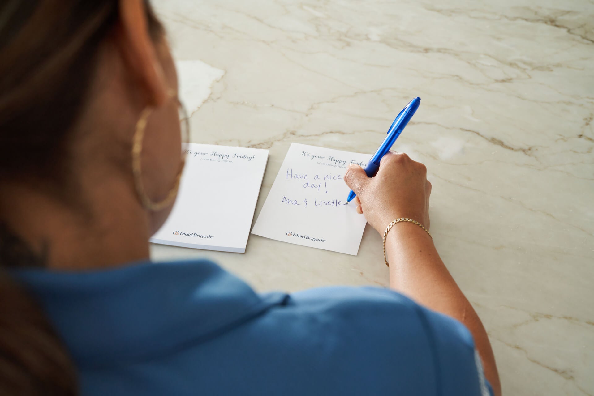 Maid leaving note