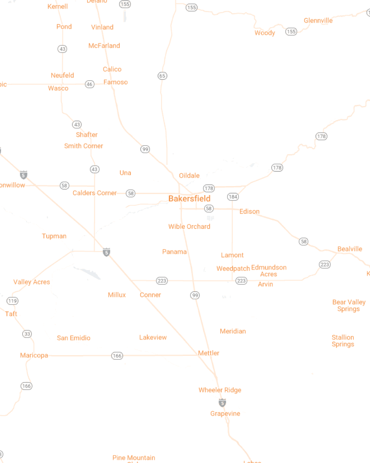 Bakersfield Mobile Map