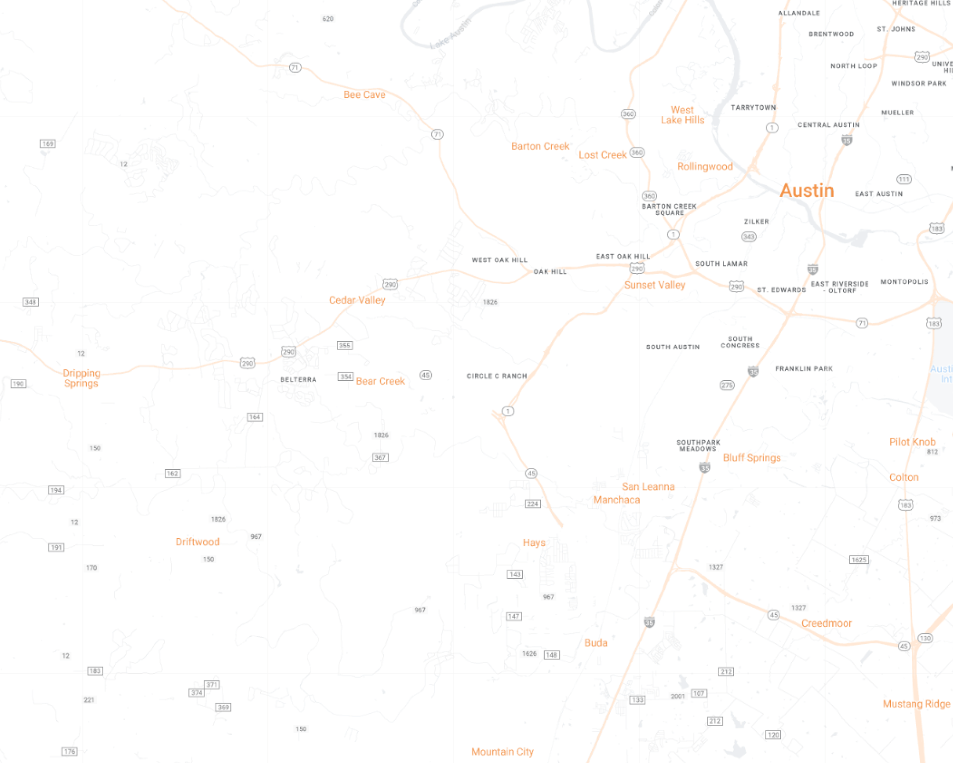 Austin Desktop Map