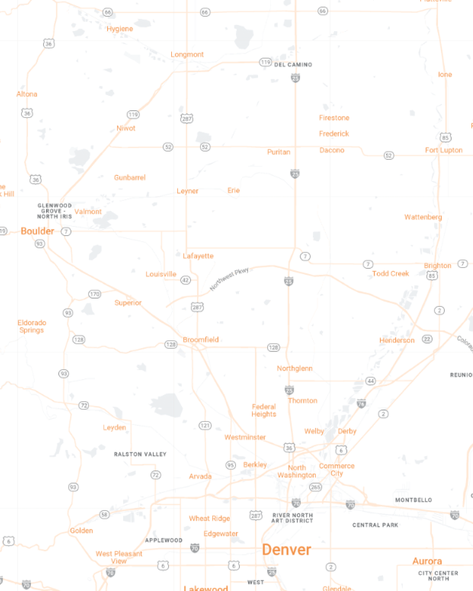 N Denver Mobile Map