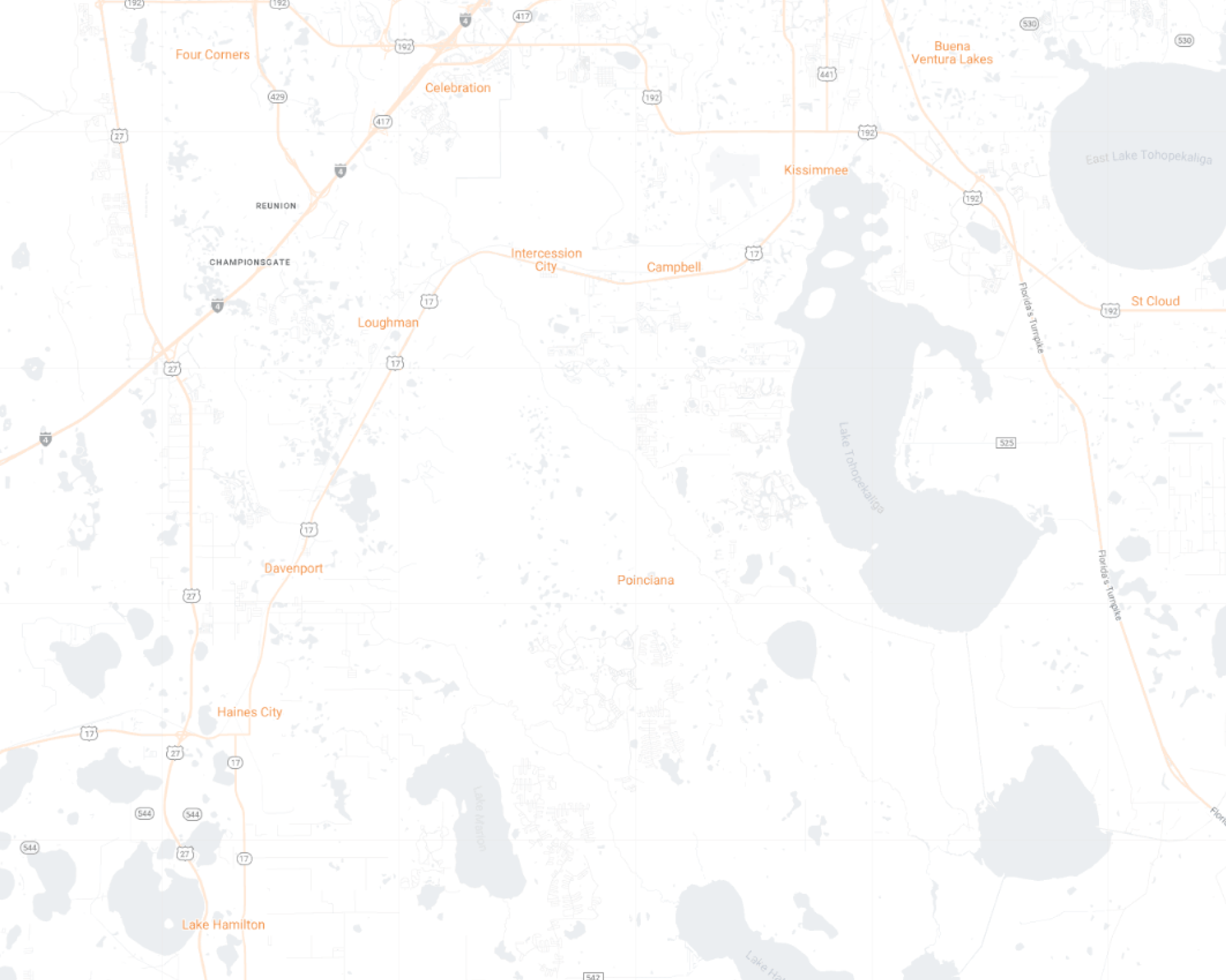 Kissimmee and Winter Garden Maid Brigade Desktop Map