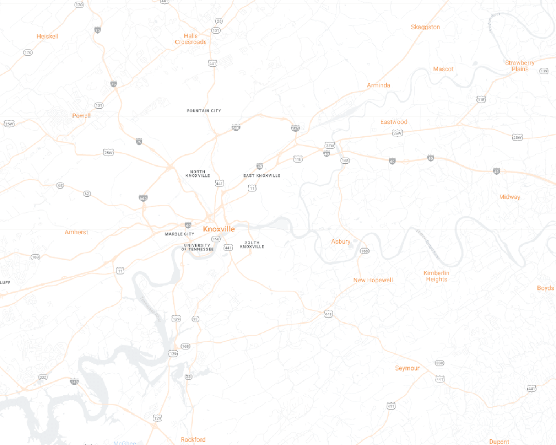 Knoxville Desktop Map