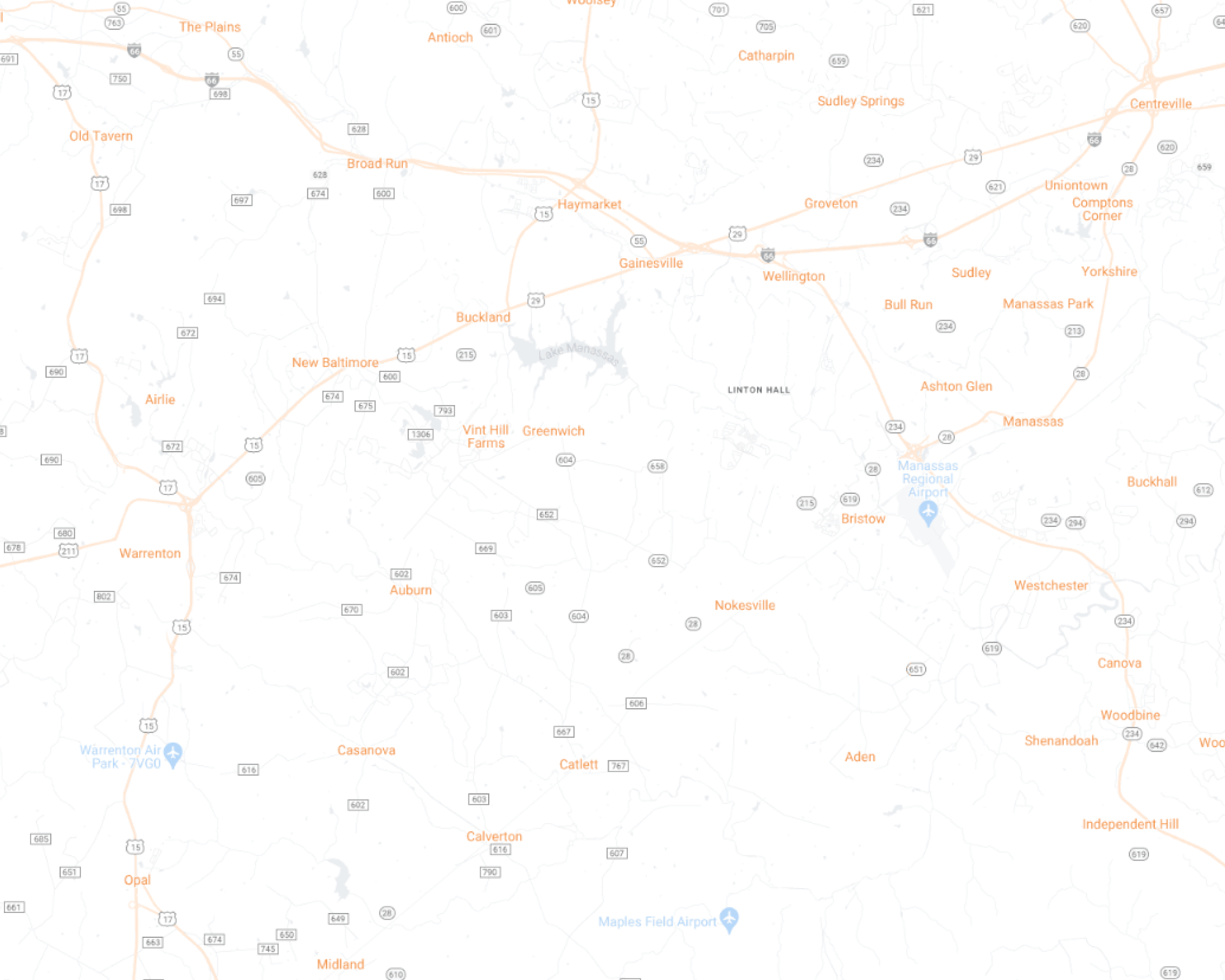 Manassas Desktop Map