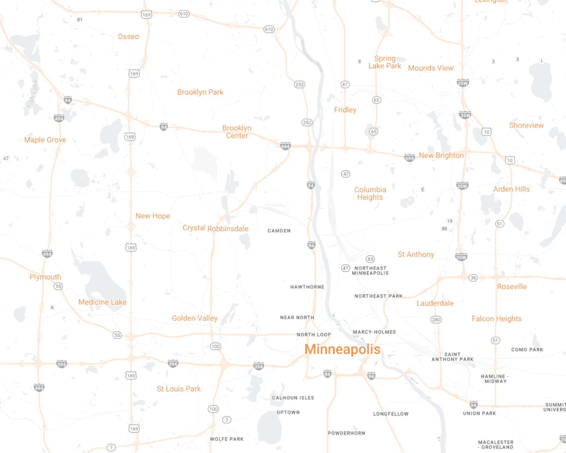 Minneapolis Desktop Map