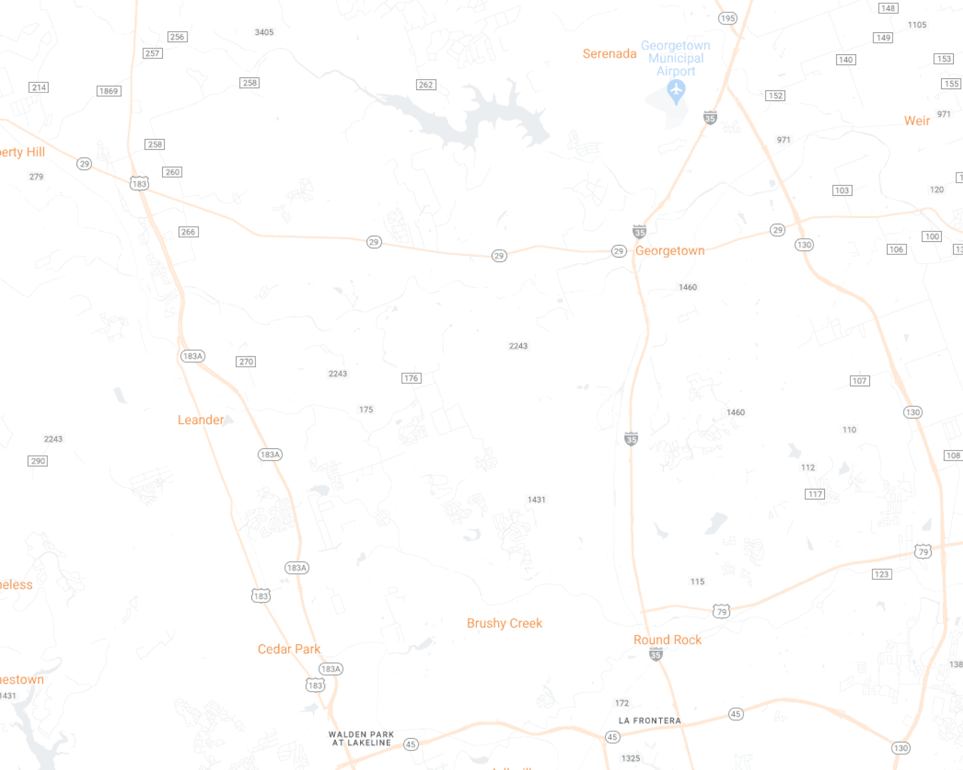 N Austin Desktop Map