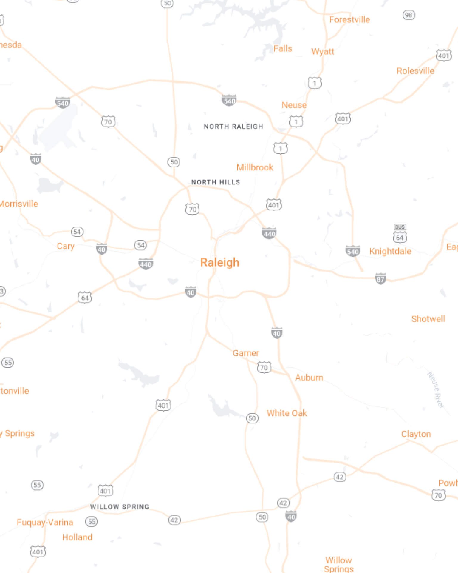 Raleigh Mobile Map