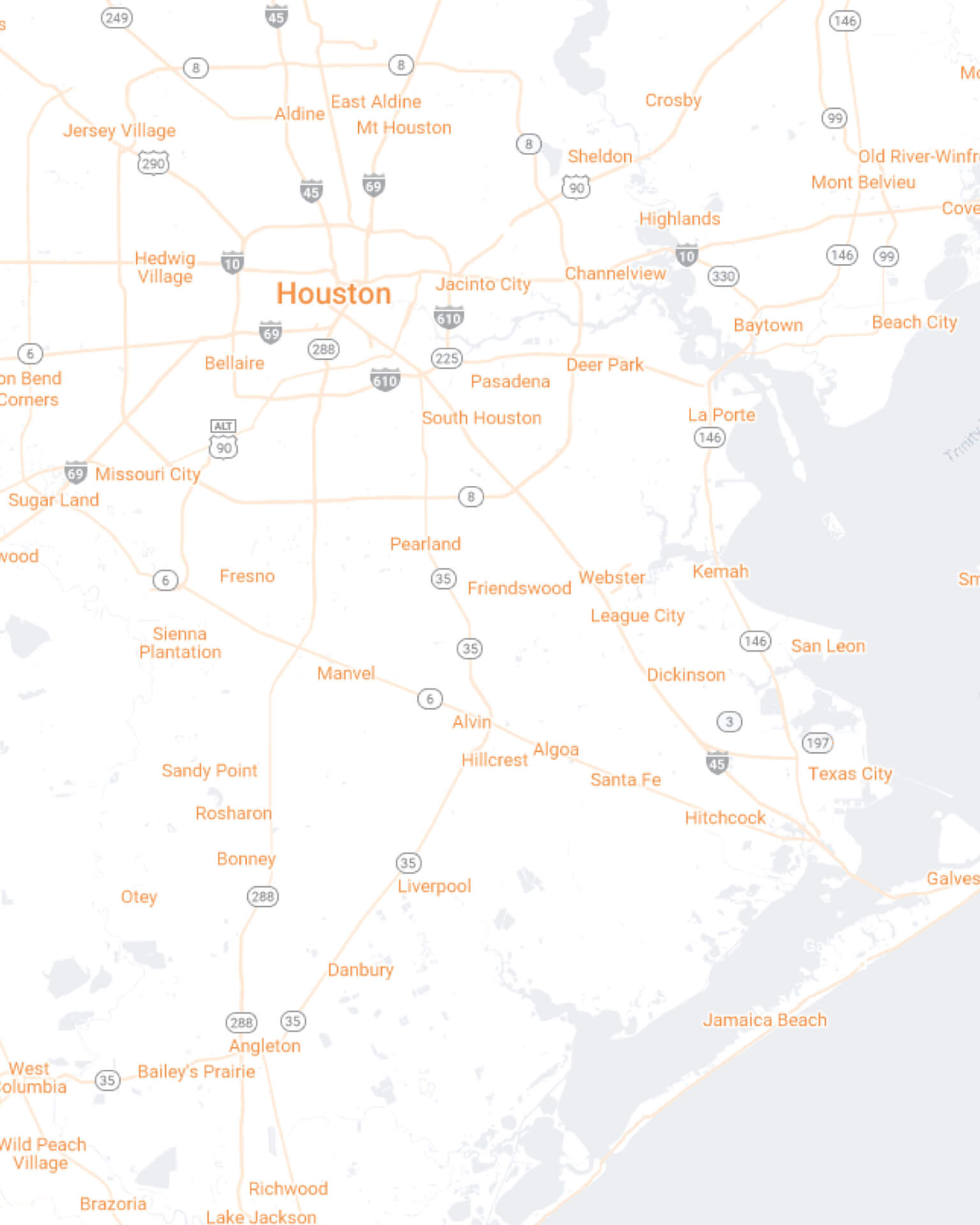 Southeast Houston Desktop Map