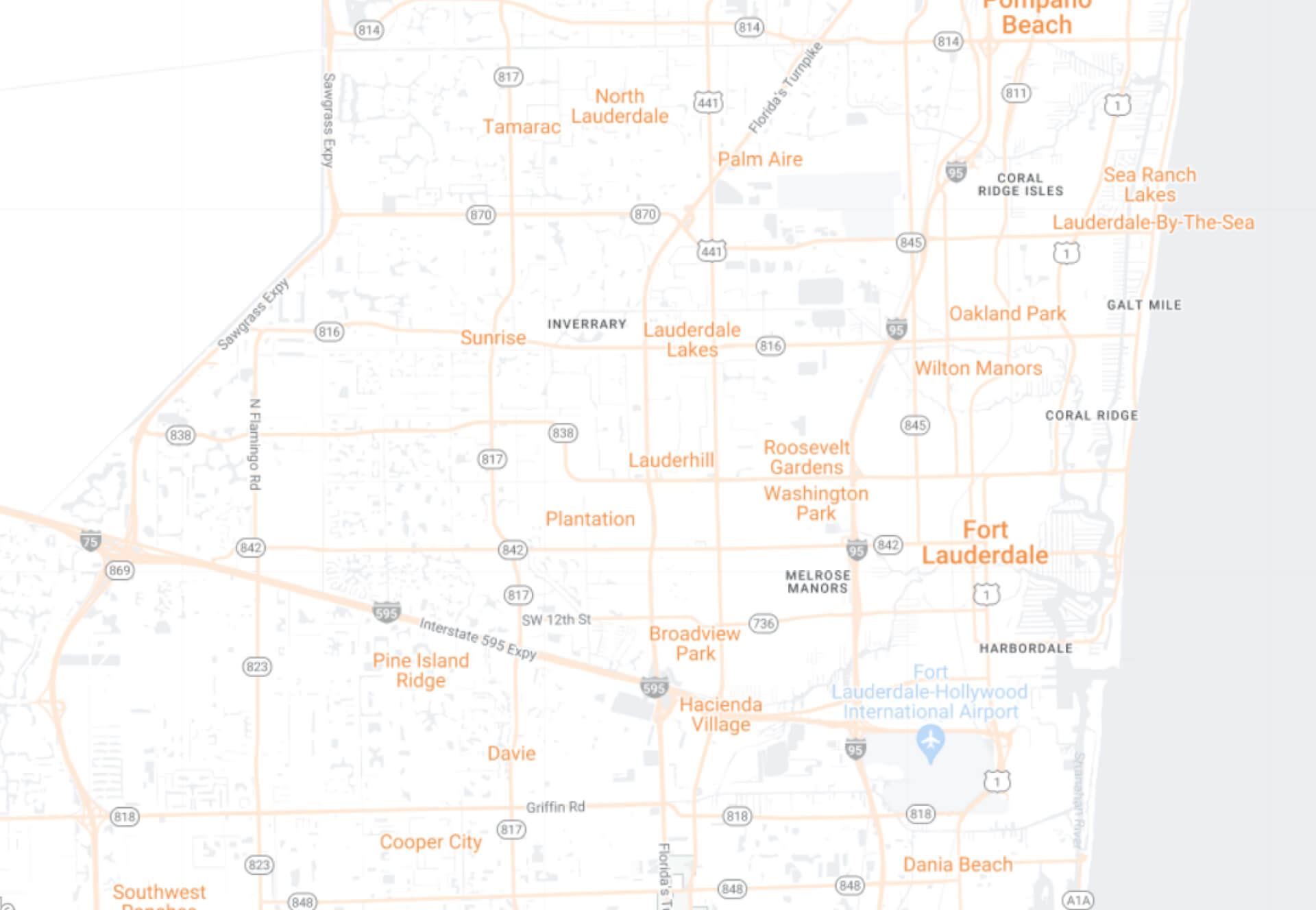 Fort Lauderdale Desktop Map