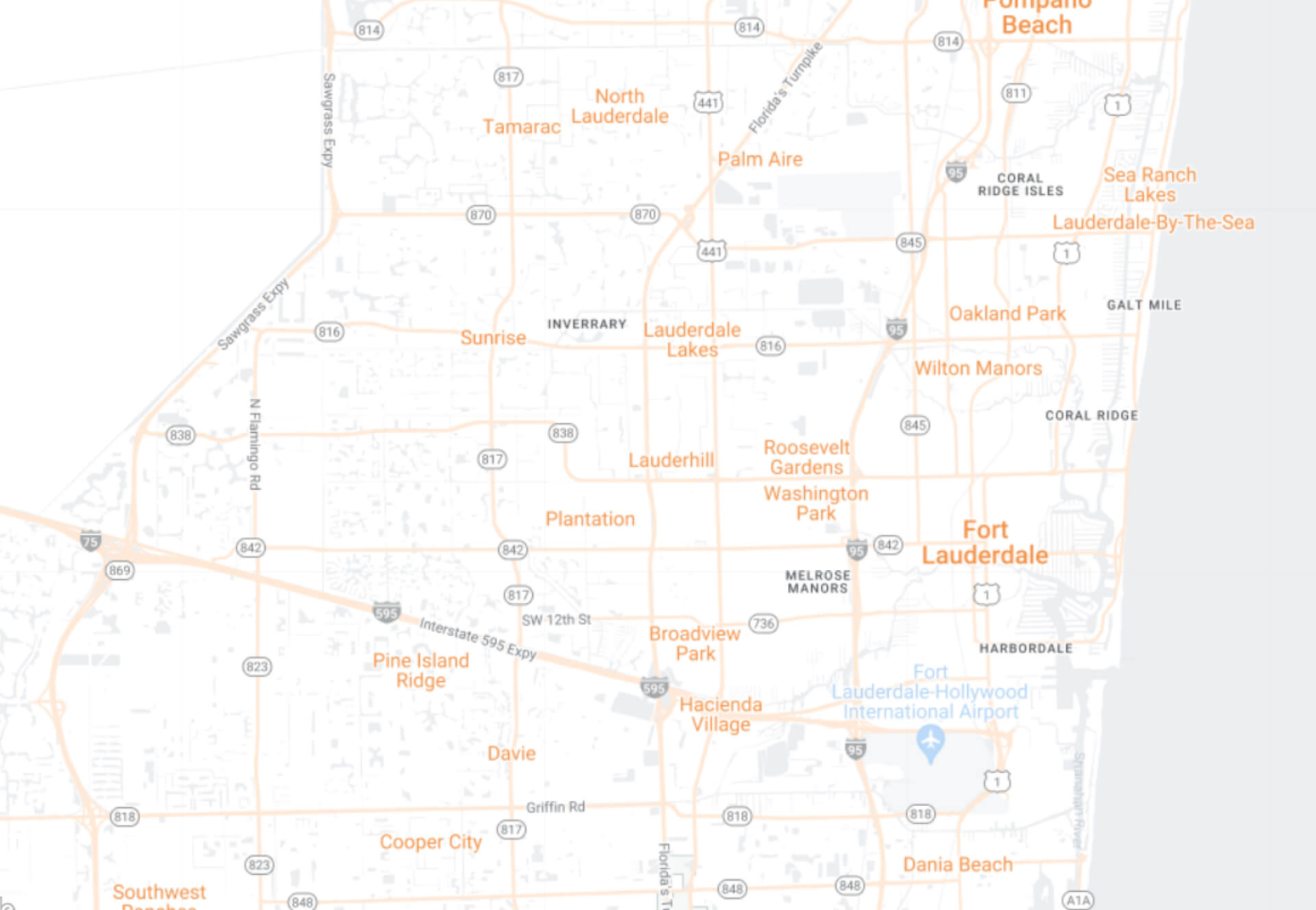 Fort Lauderdale Desktop Map