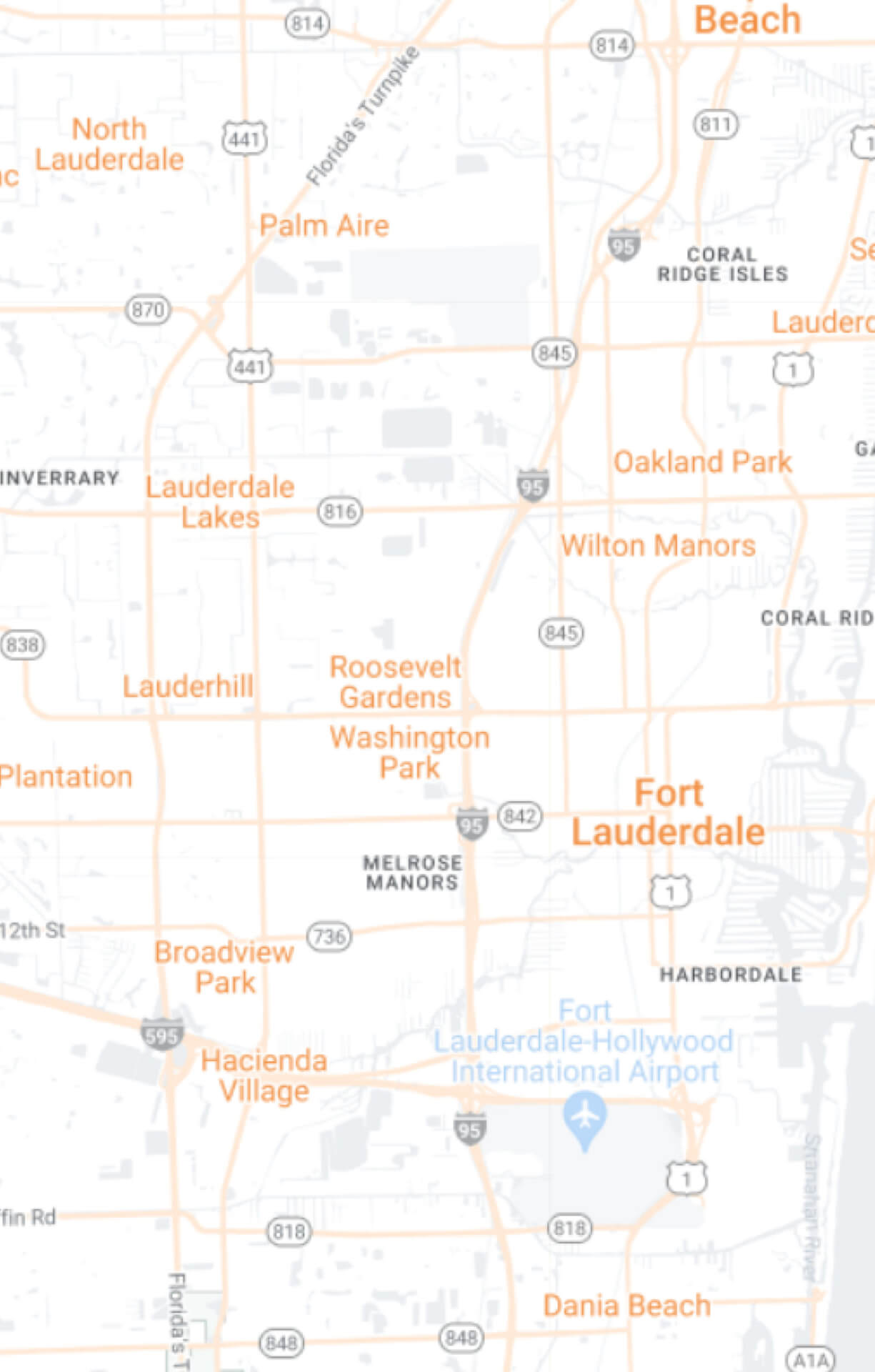 Fort Lauderdale Mobile Map
